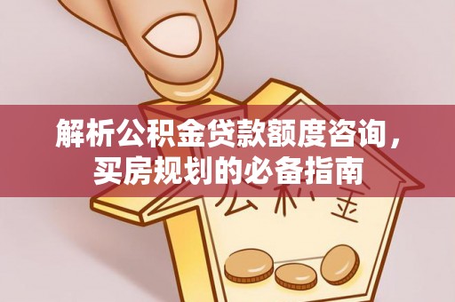 东兰解析公积金贷款额度咨询，买房规划的必备指南
