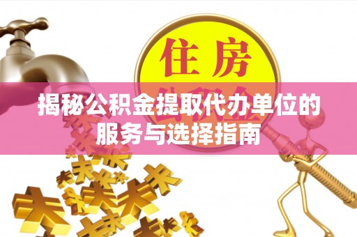 东兰揭秘公积金提取代办单位的服务与选择指南