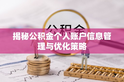 东兰揭秘公积金个人账户信息管理与优化策略